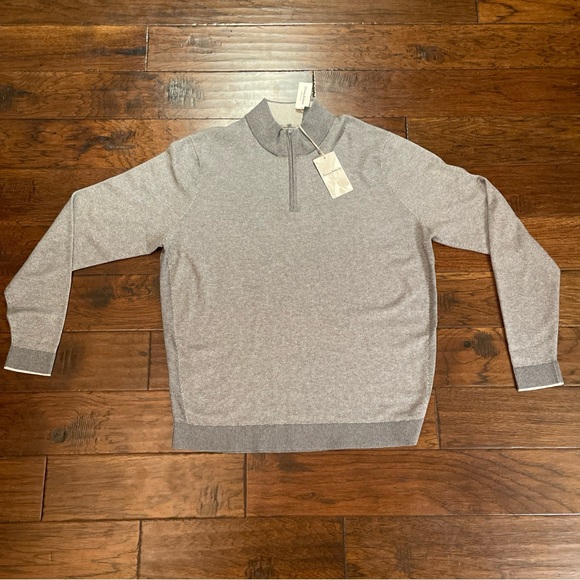 Tommy Bahama Island Zone Coolside Half Zip XLT Big And Tall Bala Shark Gray - Picture 2 of 10